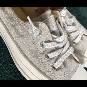 NWOB Converse slip-on sneakers 7.5 light grey
